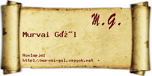 Murvai Gál névjegykártya